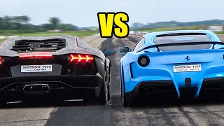 Ferrari F12 Berlinetta VS Lamborghini Aventador  REVS BATTLEðŸ”¥ðŸ˜± [upl. by Eilliw155]