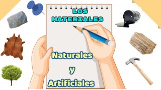 MATERIALES NATURALES Y ARTIFICIALES PARA NIÑOSvideo educativo para niños [upl. by Eelyrehc]