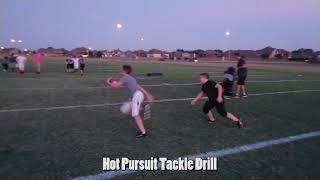 Hot Pursuit Tackling Drill  Youth Football Drills  Coach Parker  Tackle Drills [upl. by Einreb463]