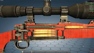 HOW BOLT ACTION RIFLE WORKS REMINGTON 700 MECHANISM [upl. by Ellan784]