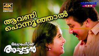 Aavani Ponnunjal  Video Song  4K Remastered  Kottaram Veetile Apputtan  Jayaram [upl. by Ogirdor]