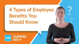 4 Types of Employee Benefits  AIHR Learning Bite [upl. by Ramilahs725]