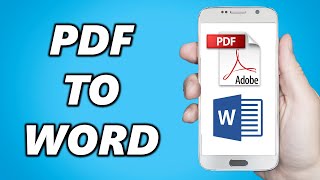 How to Convert PDF to Word Document in Mobile [upl. by Auqinimod485]