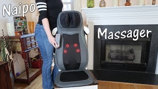 🌼NAIPO BACK MASSAGER SHIATSU SEAT CUSHION Heat amp Vibration Rolling Kneading Review 👈 [upl. by Golub184]