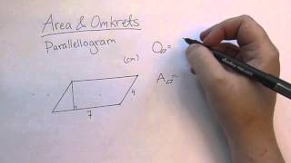 Area amp Omkrets Parallellogram [upl. by Heyes960]