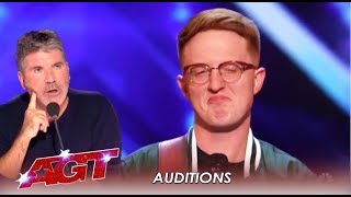 Lamont Landers Simon Gets ANGRY With Contestant Then Gives Him Second Chance  AGT [upl. by Monahan]