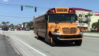 Palm Beach District Schools buses and Private Operators school bus action 2018 [upl. by Ocsic894]