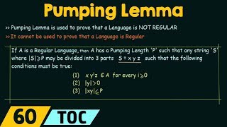 Pumping Lemma For Regular Languages [upl. by Croydon]