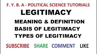 Legitimacy  Meaning amp Definition [upl. by Oirom424]