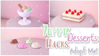 Yummy Desserts Hacks 🍨🍰  Adopt Me Building Hacks ROBLOX [upl. by Sapphera]