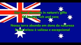 Hino nacional da Austrália ENPT letra  Anthem of Australia [upl. by Anne-Corinne]