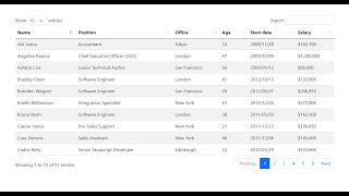 data table bootstrap 5 using HTML CSS JS [upl. by Salokcin]