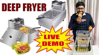 Deep Fryer Machine Price in India – Commercial Deep Fryer – Live Demo [upl. by Damali]