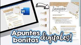 Apuntes bonitos en WORD Clases en línea ✄ Barbs Arenas Art [upl. by Aihtniroc]