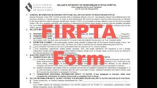 How to Complete a FIRPTA form  Sellers affidavit of nonforeign status [upl. by Fedora]