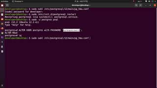 How to Reset Forgotten Password for postgres of PostgreSQL Database on Ubuntu 2004 LTS Linux [upl. by Lissy]