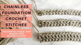 CROCHET LIKE A PRO  How to Make Chainless Foundation Crochet Stitches [upl. by Latihs74]