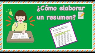 ¿Cómo hacer un resumen [upl. by Klara]