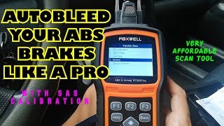 ABS BRAKE AutoBleed with an OBD2 SCANNER Foxwell NT630 Plus [upl. by Fineman]