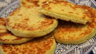 Harcha  Moroccan Semolina Bread Recipe  CookingWithAlia  Episode 310 [upl. by Kalbli]