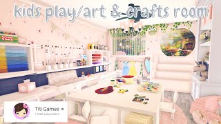 KIDS AESTHETIC PLAYROOM  summerbotanical theme for TitiGames speedbuildtour Bloxburgroblox [upl. by Cosma]