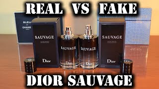 💰💵REAL💵💰 Dior Sauvage VS 🤬FAKE🤬Dior Sauvage HOW TO SPOT A FAKE NEW 2020 DECEMBER [upl. by Eenel]