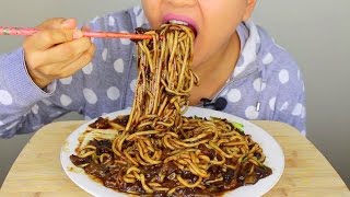 ASMR Jajangmyeon Mixing and Extreme Eating Sounds [upl. by Kellen]