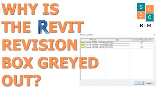 Fix Greyed Out Revisions in Revit [upl. by Dielu]