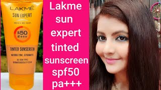 Lakme sun expert tinted Sunscreen spf50 pa review  natural tone ultra matte for all skin  RARA [upl. by Benyamin721]