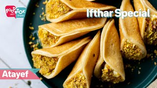 How To Make Homemade Atayef  Qatayef Recipe  How To Make Katayef From Scratch  Ifthar Recipe [upl. by Lona]