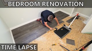 Bedroom Renovation DIY Time Lapse Remodel [upl. by Little]