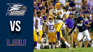 Georgia Southern vs 6 LSU Highlights Week 1 College Football 2019 [upl. by Noyar858]