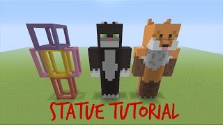 Minecraft  SkinStatue Building Tutorial [upl. by Stark]