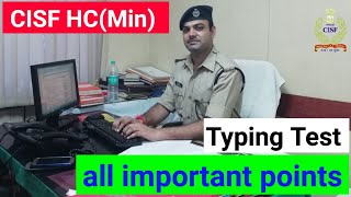 CISF HCM Typing Test Important Points [upl. by Max]