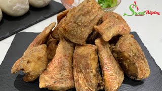 TASTY FRIED RED SNAPPER  TASTY DEEP FRIED RED SNAPPER RECIPE  FRIED FISH RECIPE [upl. by Asher]