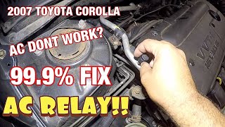 Toyota corolla 2007 AC Dont work Quick Fix AC Relay [upl. by Libb927]