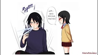 Sasukes First Kiss  Uchiha Family [upl. by Suolevram]