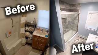 Bathroom Remodel TimeLapse  DIY Renovation Start to Finish [upl. by Rot895]