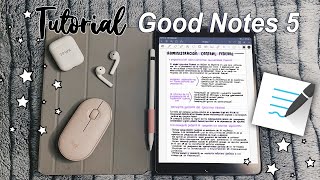 APUNTES DIGITALES en GoodNotes 5  TUTORIAL Básico♡ [upl. by Htehpaj]