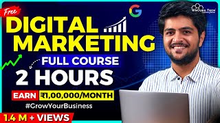 Digital Marketing Full Course for Beginners in 2 HOURS No Experience Needed  FREE [upl. by Valerie86]