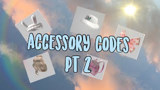 Bloxburg Accessory Codes 2020 part 2 [upl. by Wilbert464]