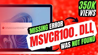 How To Fix MSVCR100dll is Missing from computer Error 💻 Windows 10117 💻 3264Bit [upl. by Assyram]