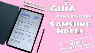 GUÍA para utilizar SAMSUNG NOTES Principiantes  StudyPat [upl. by Pansir]