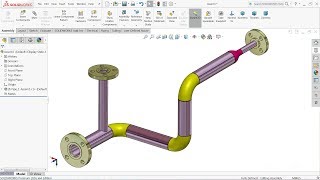 Solidworks Pipe Routing Tutorial [upl. by Juster846]