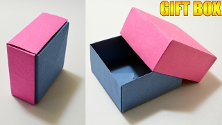 Origami GIFT BOX with Cover  Easy [upl. by Nilrac]