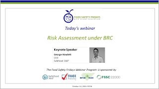 Risk Assessment under BRC [upl. by Ruffi]