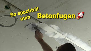 BetondeckeFugen schnell spachteln Tutorial mit Knauf MultiFinish Universal DIY Filigrandecke [upl. by Tybie]