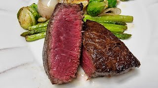 1분완성 홈스토랑 안심 스테이크 굽기 Cook steak at home 샤토브리앙 chateaubriand [upl. by Lleuqar]