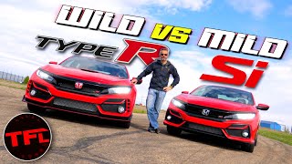 How Much Speed Does 12000 Buy We Find Out 2020 Honda Civic Type R vs Civic Si Hot or Not [upl. by Helman]