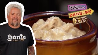 Guy Fieri Eats OldSchool Chicken and Dumplings  Diners DriveIns and Dives  Food Network [upl. by Sirref765]